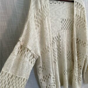 Chic Cream Knit Women's Cardigan